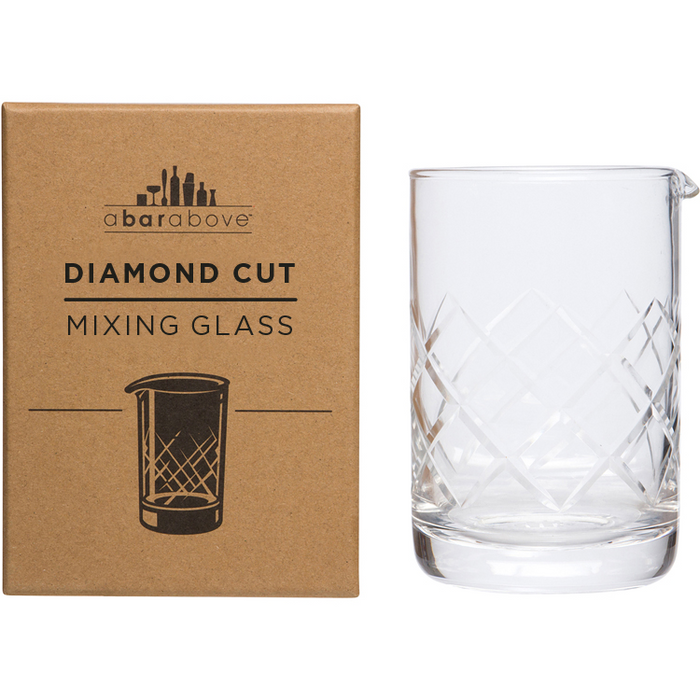 Diamond Cut Cocktail Mixing Glass