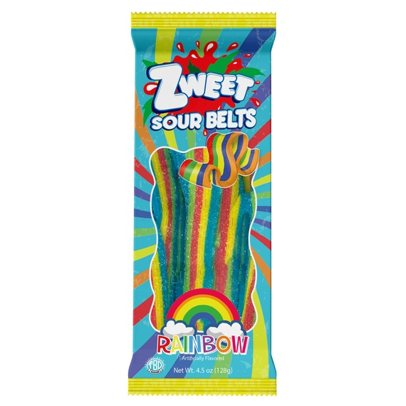 Sour Rainbow Belts | Zweet | Go-Pack | 4.5 oz