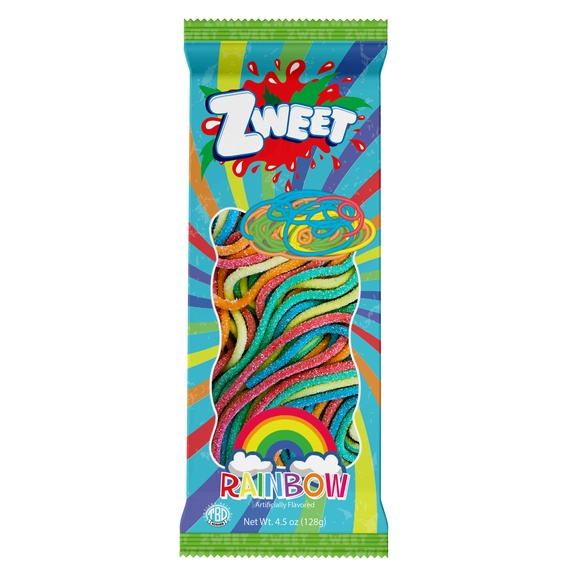 Sour Rainbow Silly Spagetti | Go-Pack| Zweet | 4.5 oz