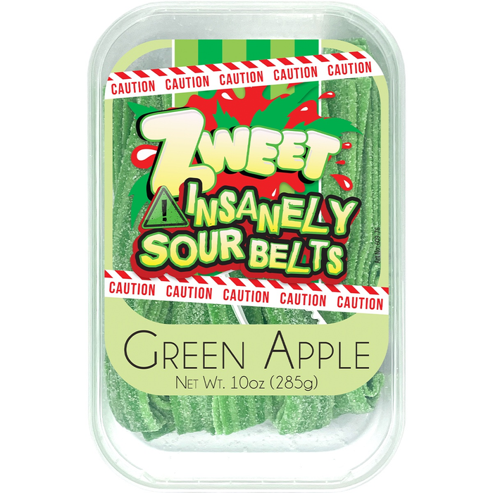 Insanely Sour Green Apple Belts | Zweet | 10 oz