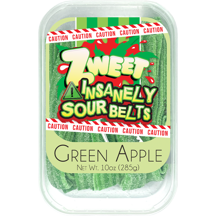 Insanely Sour Green Apple Belts | Zweet | 10 oz