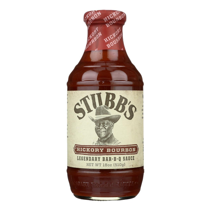 Stubb's Hickory Bourbon BBQ Sauce - Pack of 6 - 18 Fl Oz