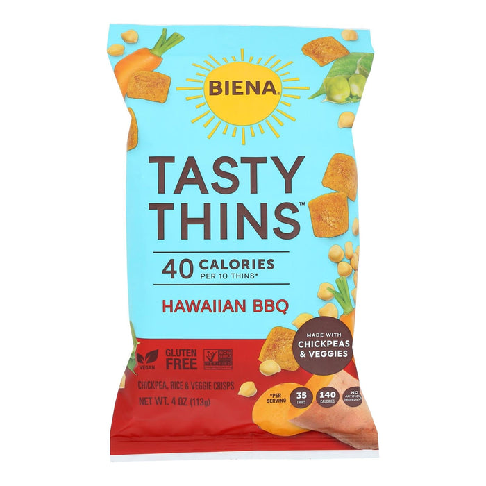 Biena Tasty Thins Hawaiian BBQ Snack Crackers (4 Ounce) - 12 Pack