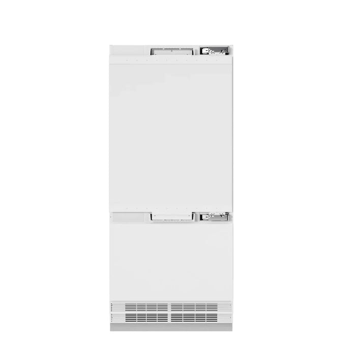 ZLINE 36" Panel Ready Built-In Bottom Freezer Refrigerator,Water Dispenser, Ice Maker, RBIT-36