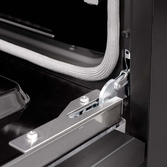 ZLINE 30" Dual Fuel Range, Gas Cooktop, Electric Convection Oven Black Stainless Steel, CDRB-30