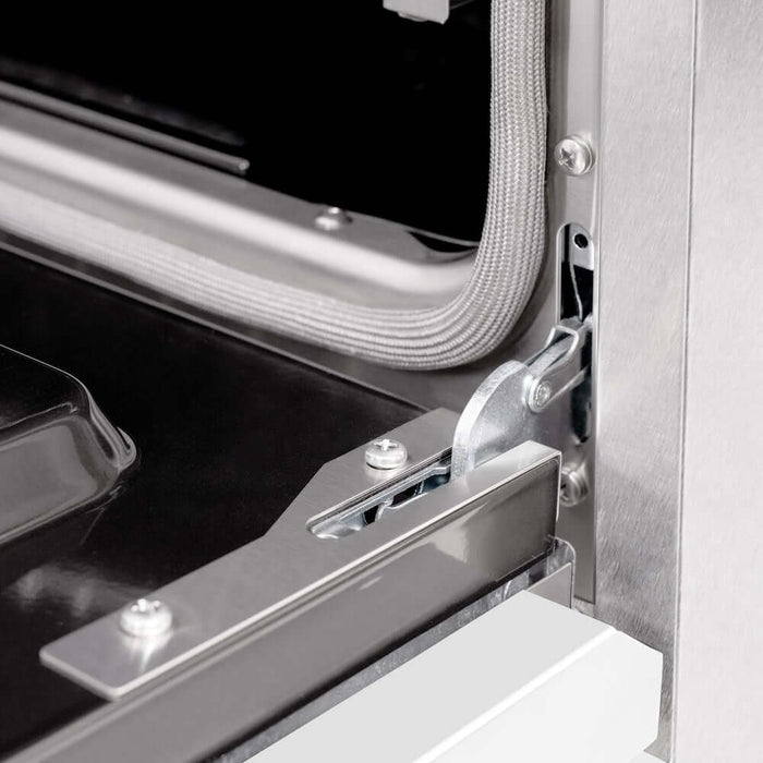 ZLINE 30" Dual Fuel Range, Gas Cooktop, Electric Convection Oven DuraSnow® Stainless Steel, White Matte Door CDRS-WM-30