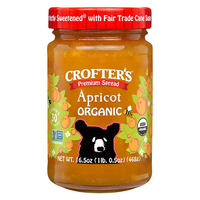 Crofters Premium Spreadable Fruit - Apricot, 16.5 Oz (Pack of 6)