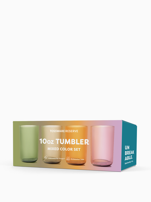 RESERVE 10oz Tumbler Tritan™ Copolyester Glass - Mixed Color Set