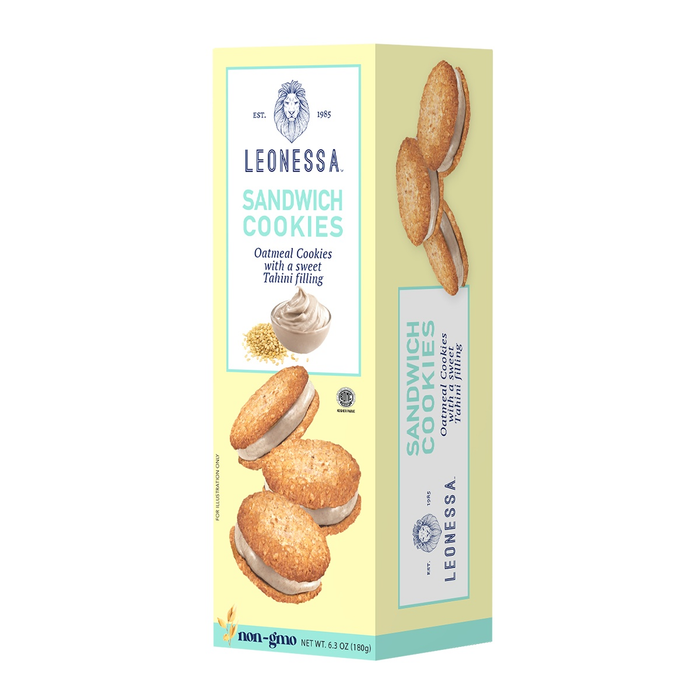 Tahini Filled Oat Sandwich Cookies | 6.3 oz | Leonessa