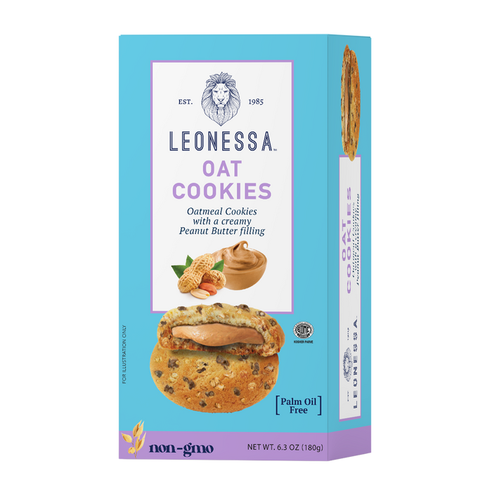 Peanut Butter Filled Oat Cookies | 6.3 oz | Leonessa