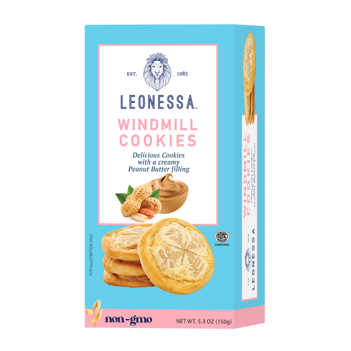 Peanut Butter Filled Windmill Cookies | 5.3 oz | Leonessa