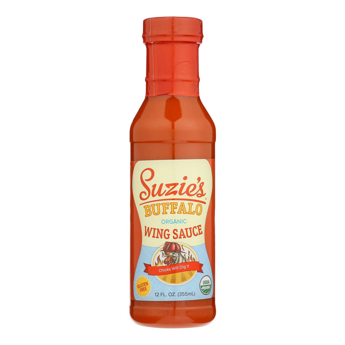 Suzie's Organics Buffalo Wing Sauce - 6 Pack, 12 Ounce Bottles