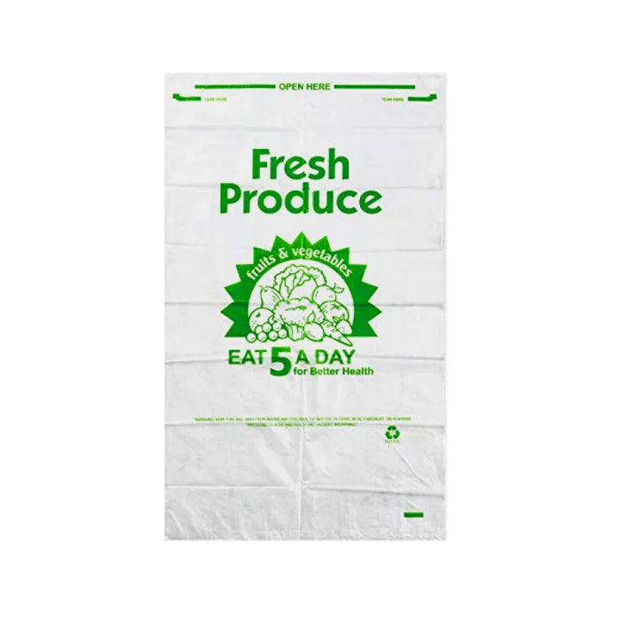 Produce Bag Clear 5-A-Day 11 mic 12" x 20"