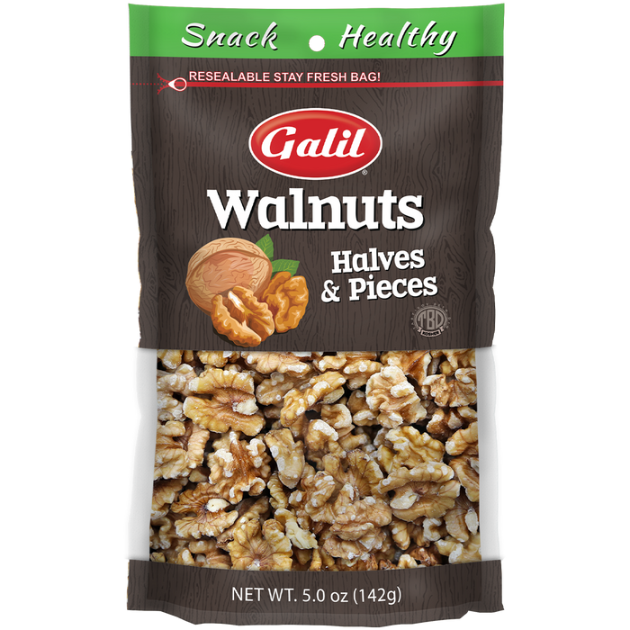 Walnuts | Raw Halves/Pieces | 5 oz | Galil