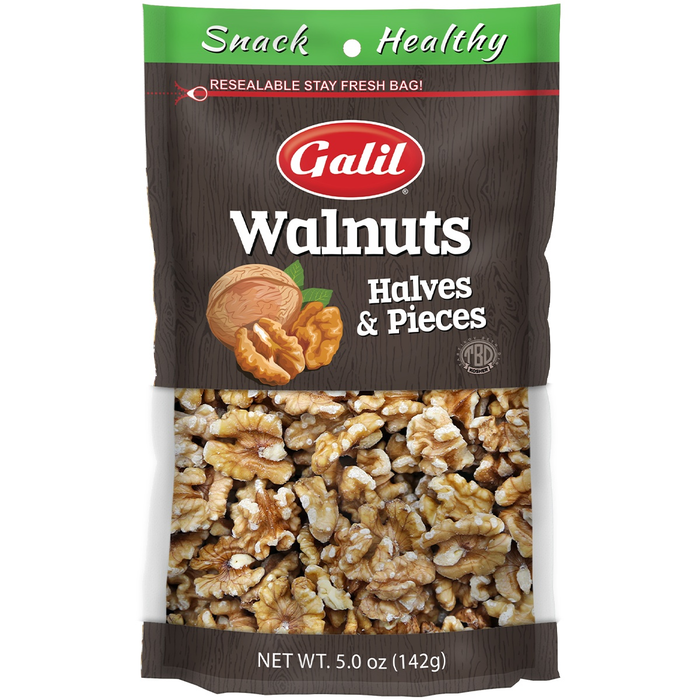 Walnuts | Raw Halves/Pieces | 5 oz | Galil