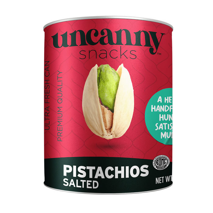 Roasted & Salted Pistachios | Can | 1.8 oz | Uncanny