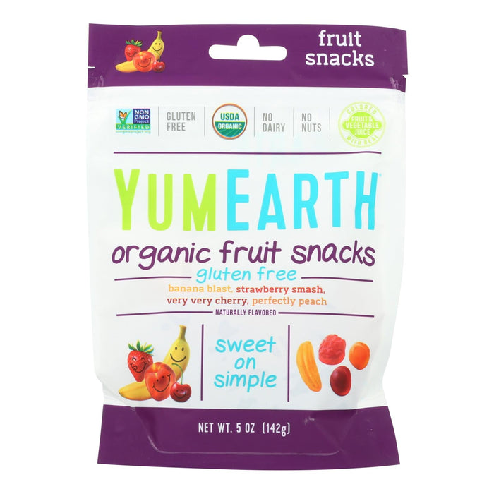 Yumearth Organics Fruit Snacks Rainbow Variety - 4 Flavors - 5 Oz. - 6 Pack