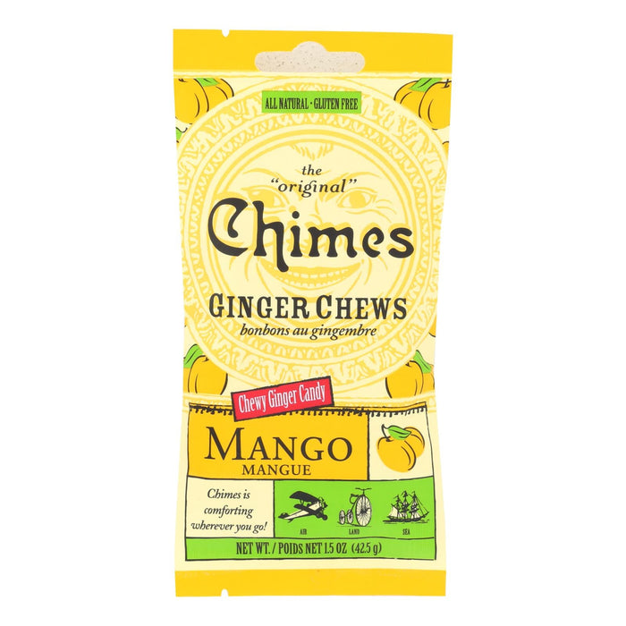 Chimes Ginger Chews: Tropical Mango, 1.5 Oz Pack, Case of 12