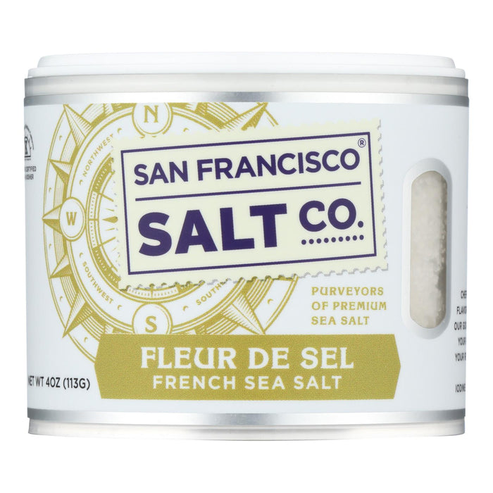 San Francisco Salt Co. Fleur De Sel French Sea Salt - Case of 6 - 4 Oz. Bags