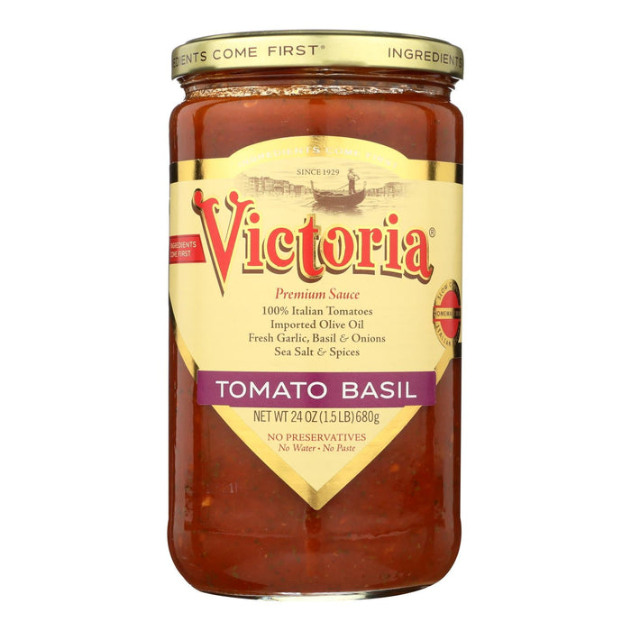 Victoria Tomato Basil Sauce - Pack of 6 - 24 fl oz.