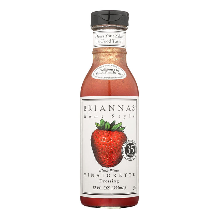 Brianna's Blush Wine Vinaigrette Salad Dressing (6 x 12 Fl Oz)