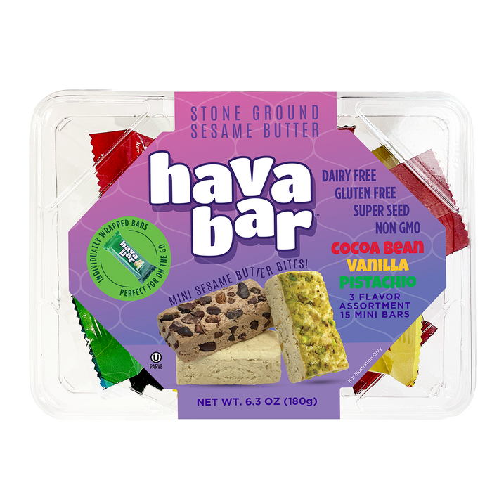 Mini Sesame Butter Bites | Halva | 15 pcs Tray | Hava Bar