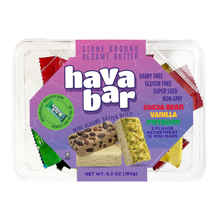 Mini Sesame Butter Bites | Halva | 15 pcs Tray | Hava Bar