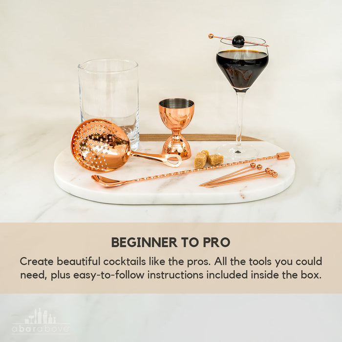 Copper 10-Piece Stirred Craft Cocktail Set