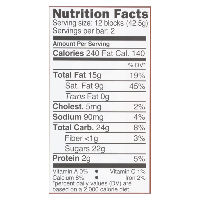 Divine Bar Chocolate Milk Toff/ssalt (Pack of 12) 3 Oz