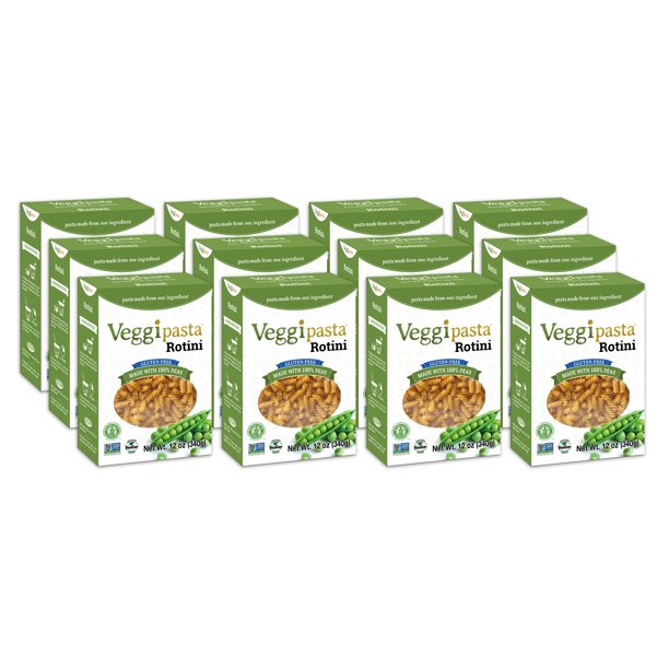 Veggi Pasta Rotini with Organic Pea Fiber, 12 Oz (Case of 12)