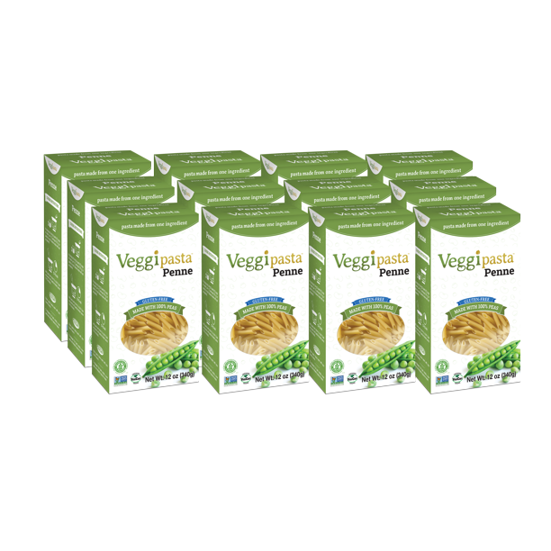 Veggipasta Pea Penne Pasta, 12 oz, Case of 12