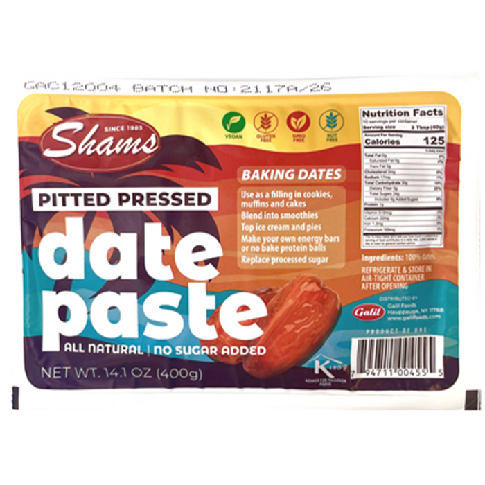 Date Paste | Ready to Use Baking Dates | 14.1 oz | Shams