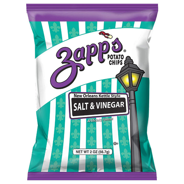 Zapps Potato Chips Salt & Vinegar 2 Oz - Pack of 25