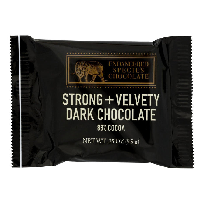 Endangered Species Chocolate - Dark Chocolate Strong Velvety - Case Of 250-.35 Oz