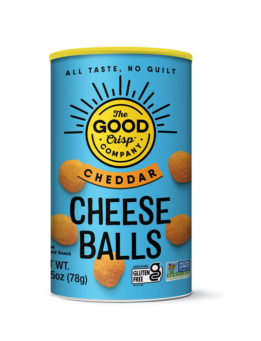 The Good Crisp Company Cheddar Cheese Balls, 2.75 Oz - Pack of 9