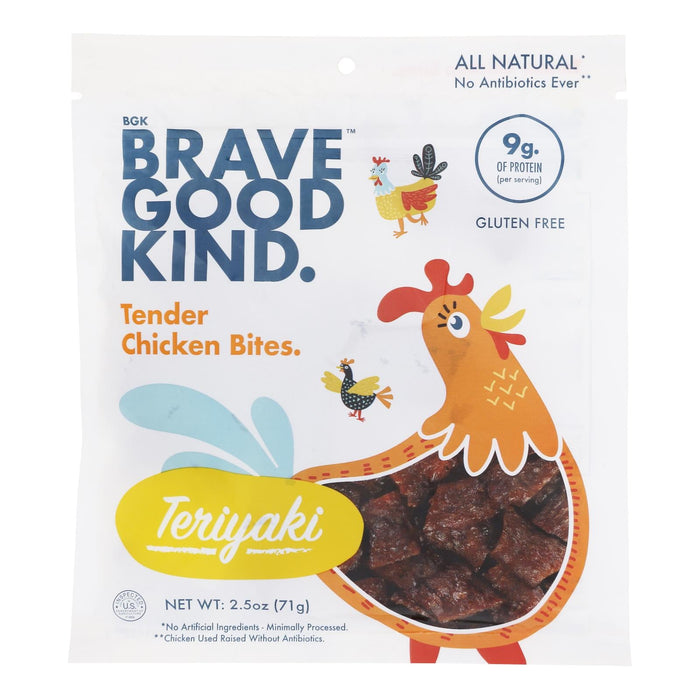 Brave Good Kind Chicken Bites Tender Teri - 10 Pack, 2.5 Oz Each