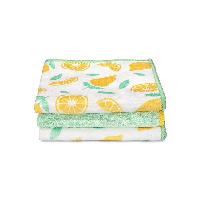 Full Circle Home Citrus Print Microfiber Cloths (6 Pack, 3 ct)