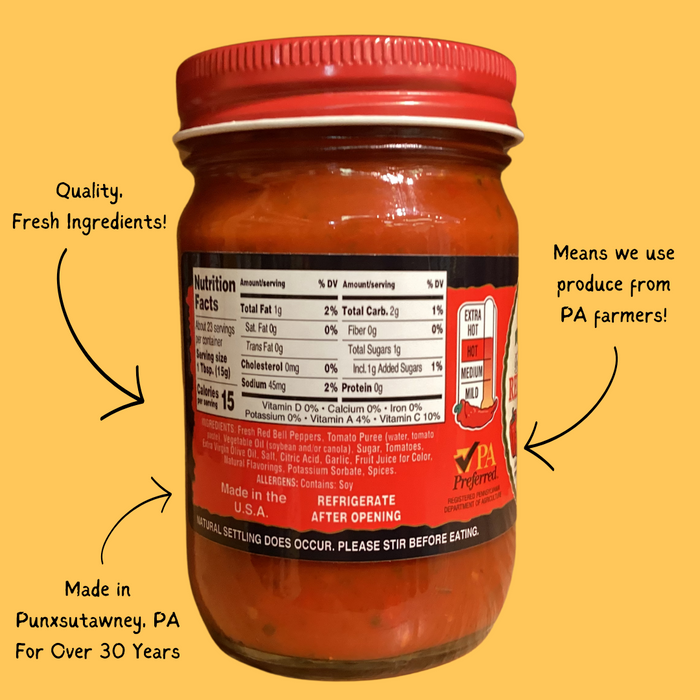 Stello Foods - Rosie's Hot Red Pepper Spread 12 oz