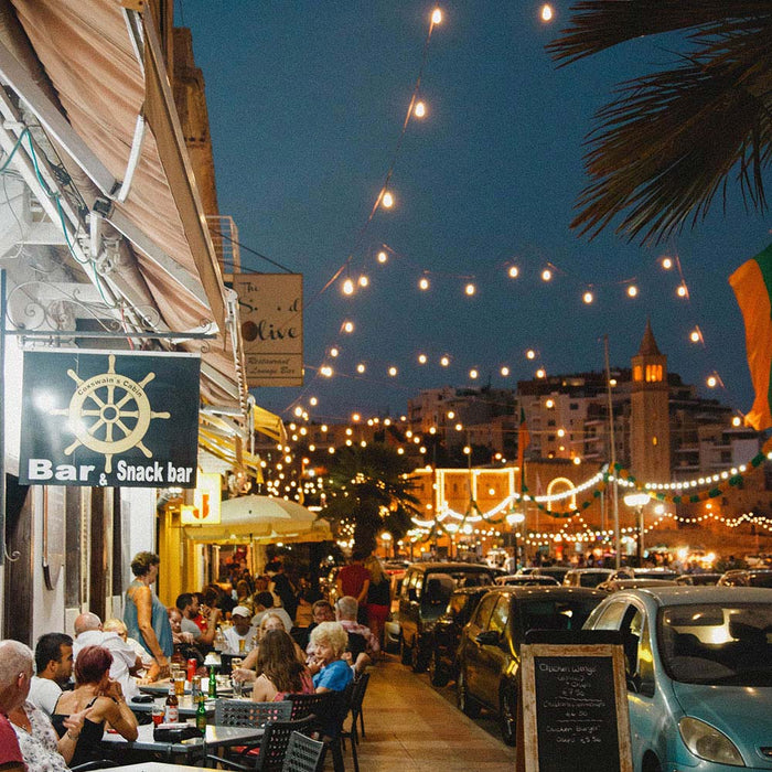 Yescom 110V Commercial String Lights 100-Bulbs 200ft - (4x)50ft