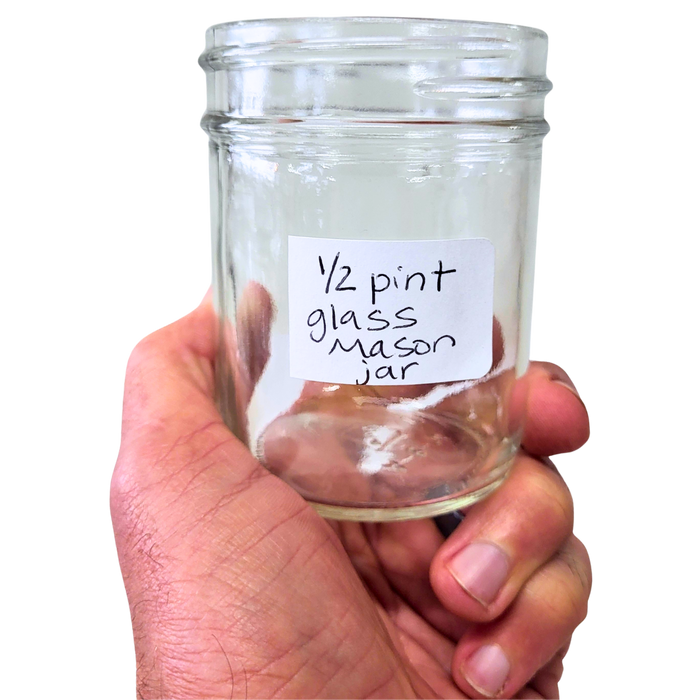1/2 Glass Pint Mason Jar - 8 oz