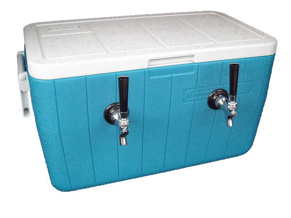 120' SS Coil Single Faucet Draft Beer Jockey Box - Stainless Steel Contact