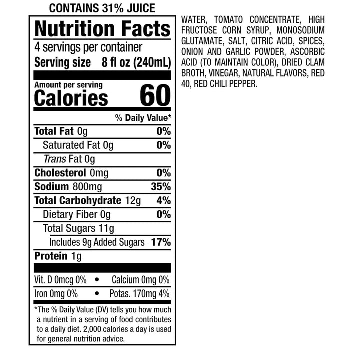 Clamato Tomato Cocktail 32 oz