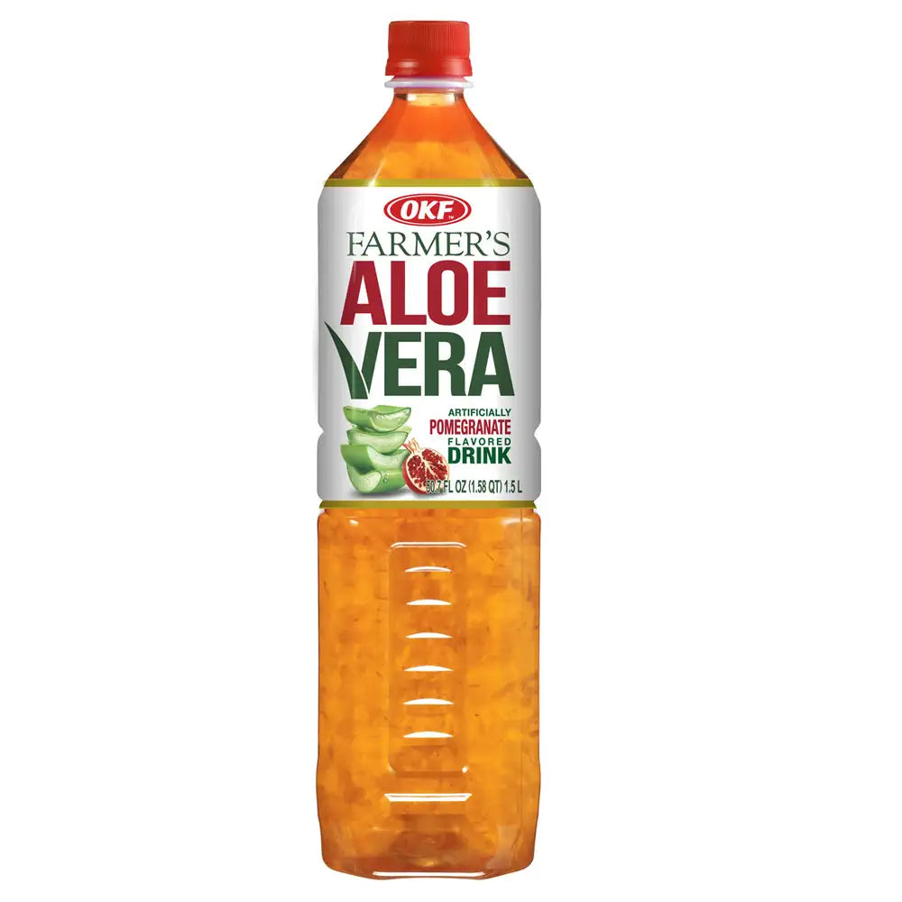 aloe vera fermented plant juice OKF Farmers Aloe Drink, Pomegranate