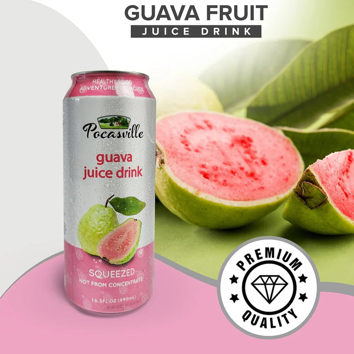 Pocasville Guava Juice Drink (30% Fruit Juice) 16.5 oz