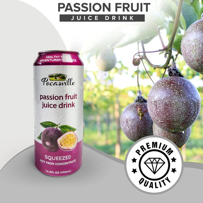Pocasville Passion Fruit/Maracuya Juice Drink  (30% Fruit Juice) 16.5 oz