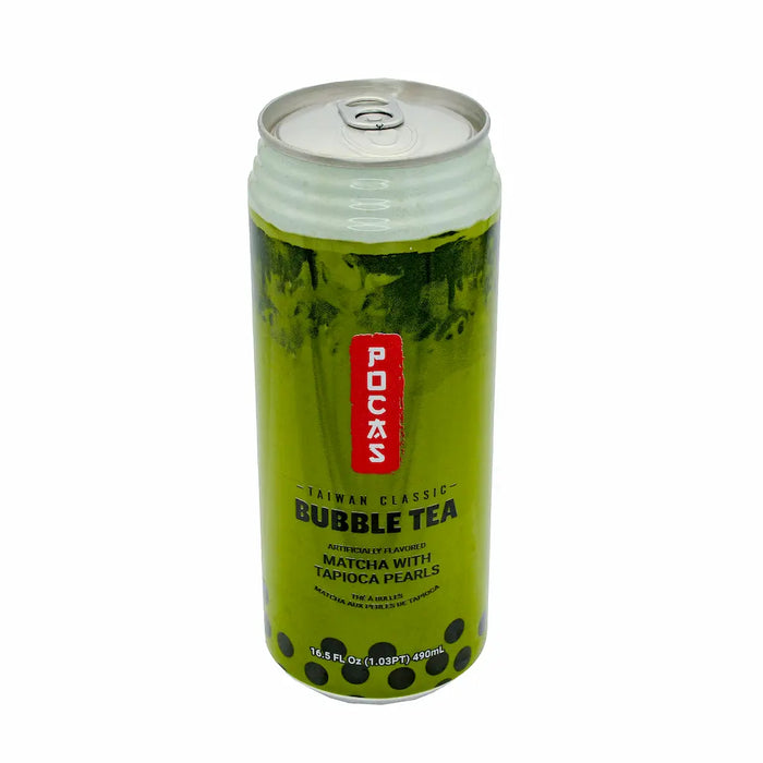 Pocas Bubble Tea Matcha with Tapioca Pearls 16.5 oz