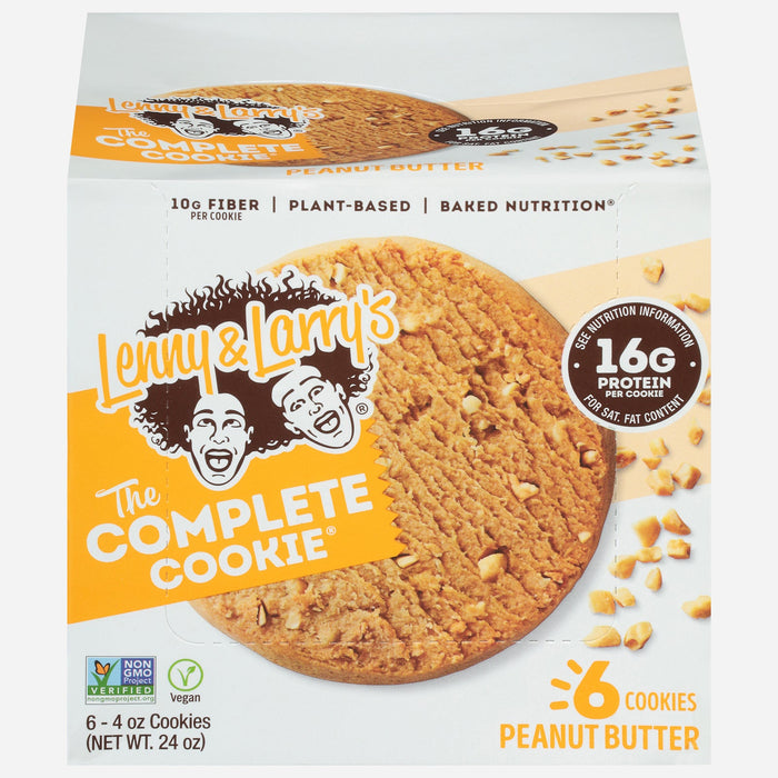 Lenny & Larry's Peanut Butter The Complete Cookie, Peanut Butter - Case Of 6 - 4 Oz