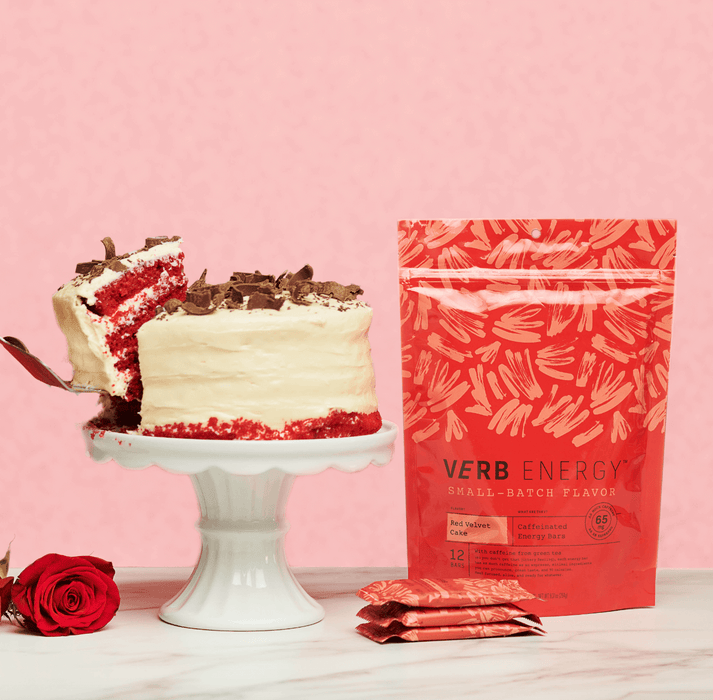 Verb Energy Red Velvet Energy Bar .92 Oz, Case of 16
