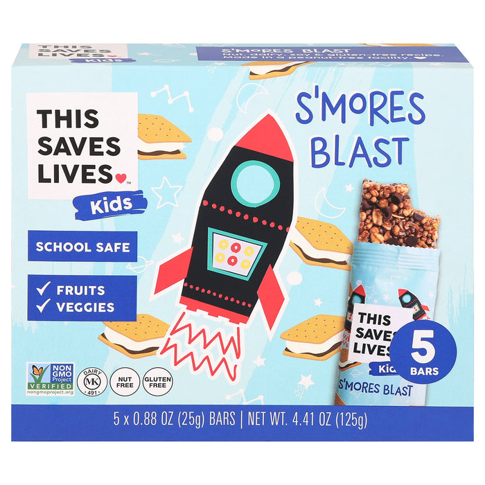 This Bar Saves Lives S'mores Blast Bar, 4.41 Oz, Case of 12