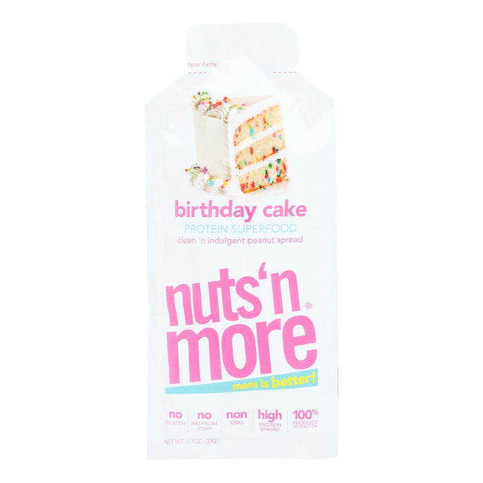 Nuts 'n More - PB Spread Birthday Cake Spread Single - Case of 10 - 1.1oz'